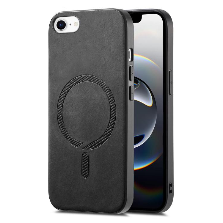 Solid Color Retro Magsafe PU Back Cover Phone Case, Compatible with iPhone 16e