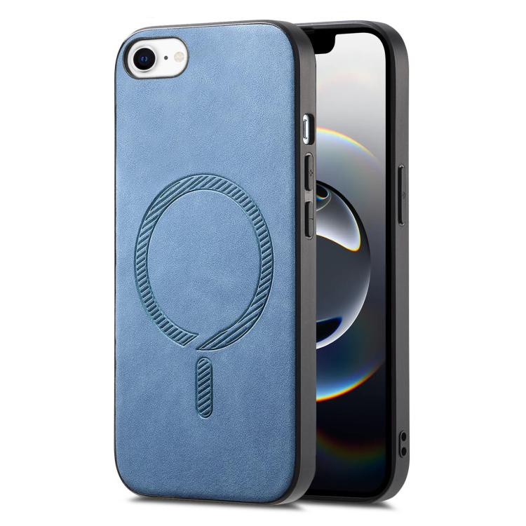 Solid Color Retro Magsafe PU Back Cover Phone Case, Compatible with iPhone 16e