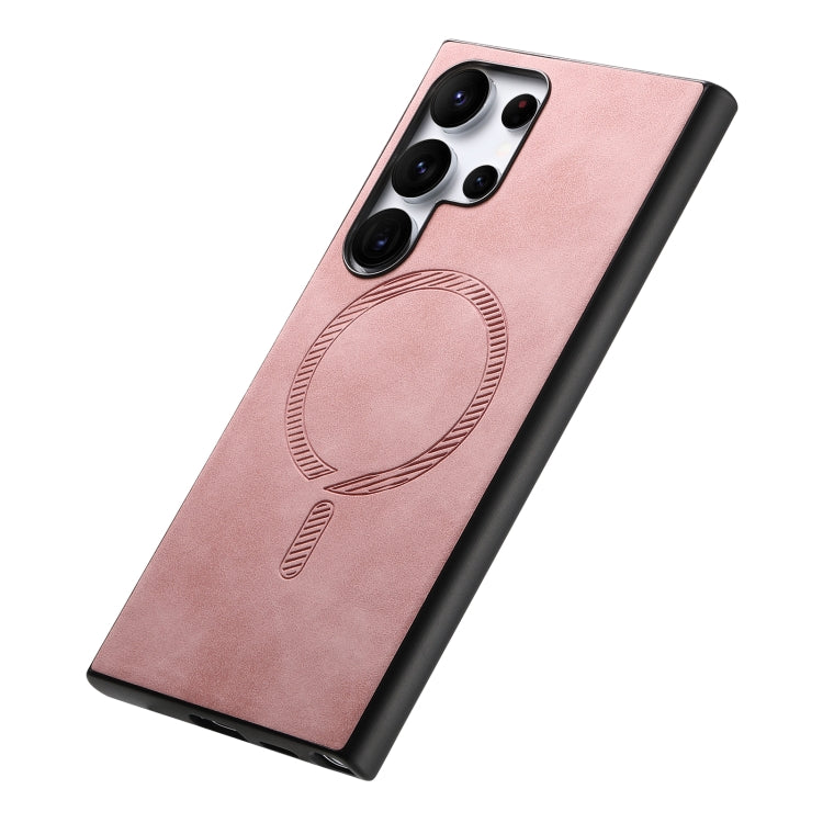 Solid Color Retro Magsafe PU Back Cover Phone Case, Compatible with Samsung Galaxy S24 5G