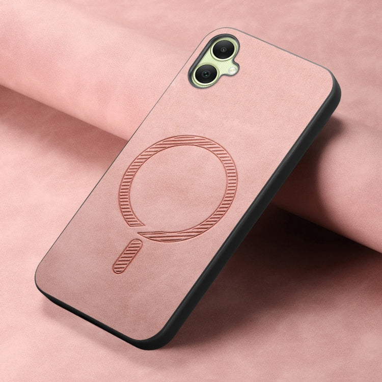 Solid Color Retro Magsafe PU Back Cover Phone Case, Compatible with Samsung Galaxy A05
