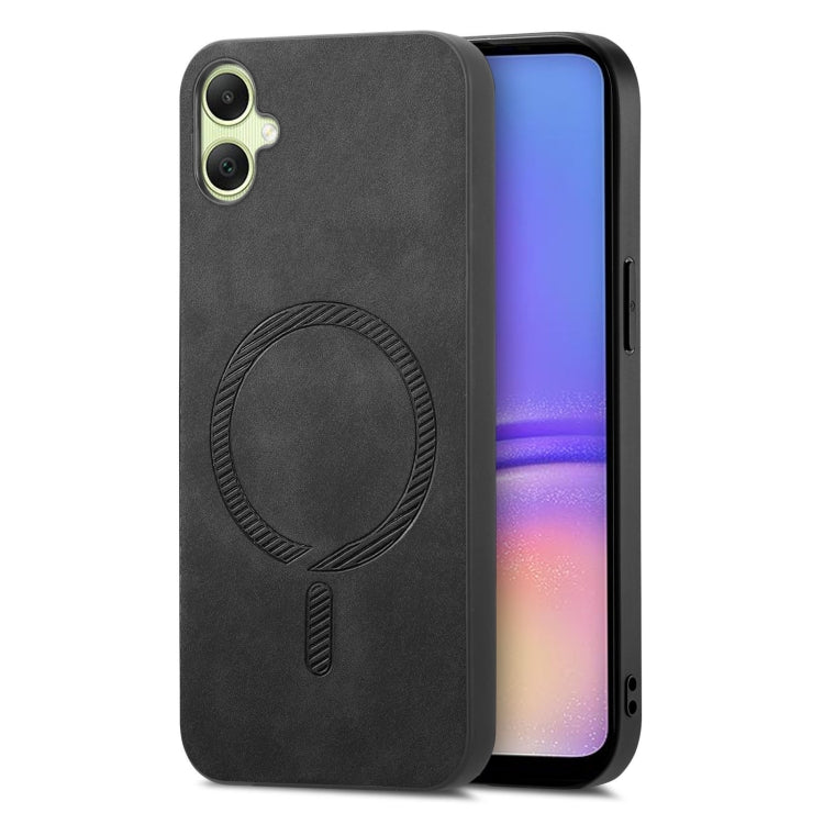 Solid Color Retro Magsafe PU Back Cover Phone Case, Compatible with Samsung Galaxy A05