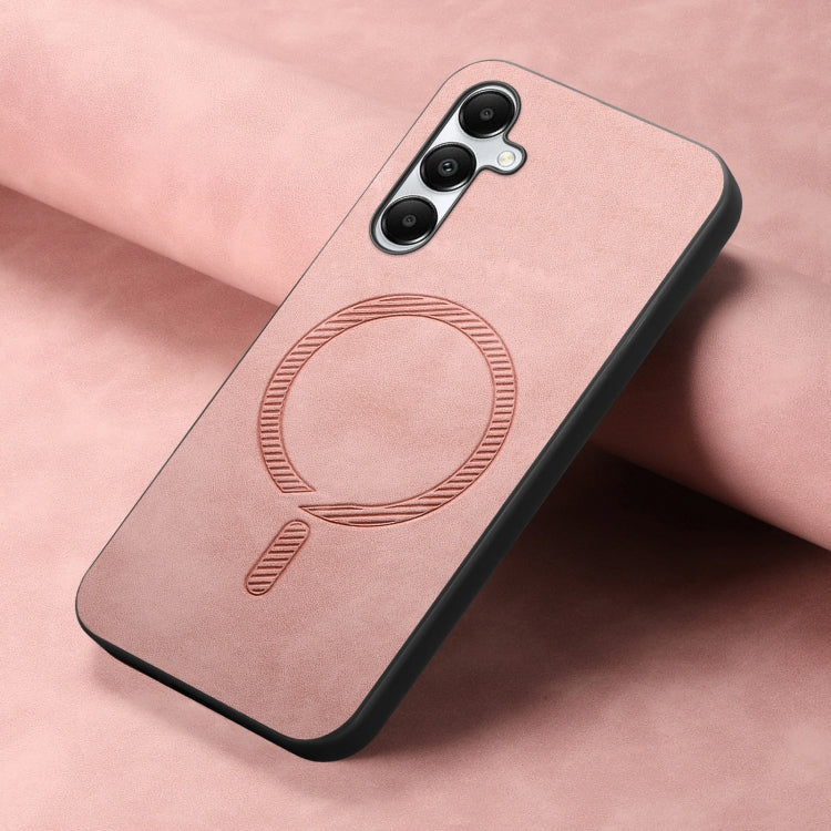 Solid Color Retro Magsafe PU Back Cover Phone Case, Compatible with Samsung Galaxy A05s