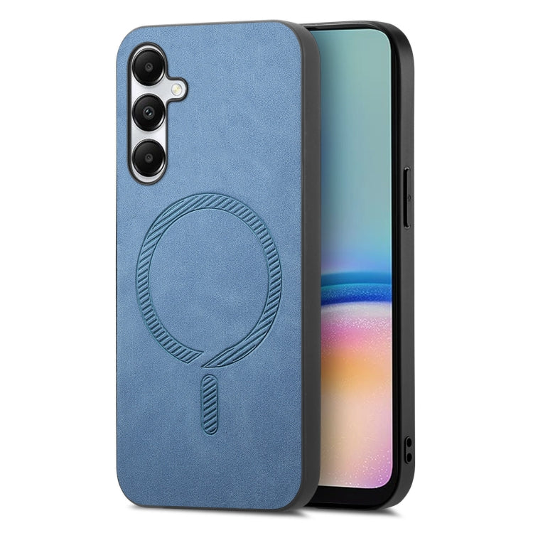 Solid Color Retro Magsafe PU Back Cover Phone Case, Compatible with Samsung Galaxy A05s
