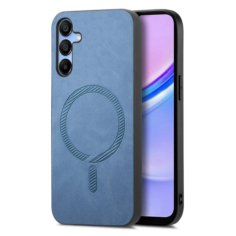 Solid Color Retro Magsafe PU Back Cover Phone Case, Compatible with Samsung Galaxy A15