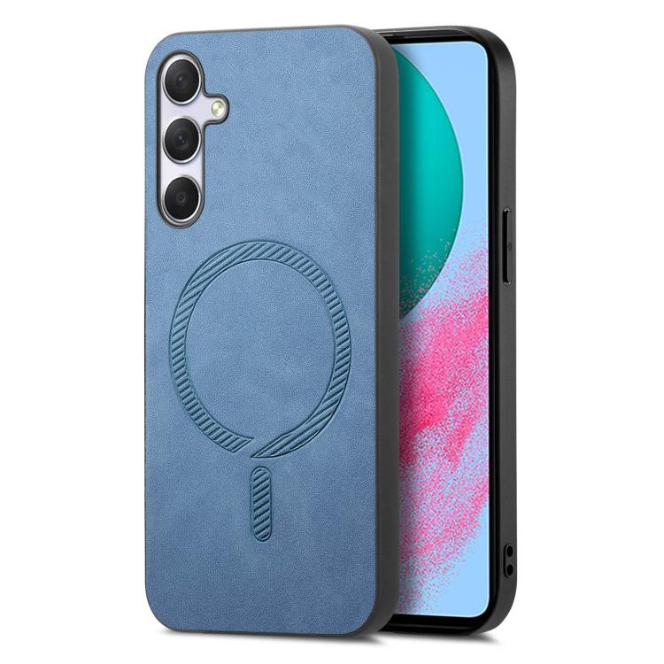 Solid Color Retro Magsafe PU Back Cover Phone Case, Compatible with Samsung Galaxy M54 / F54 5G