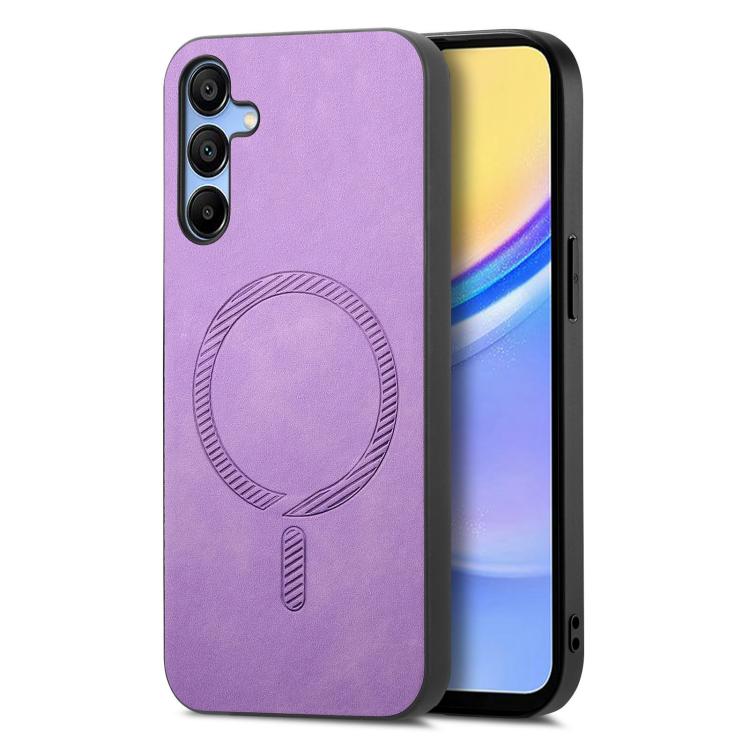 Solid Color Retro Magsafe PU Back Cover Phone Case, Compatible with Samsung Galaxy A16