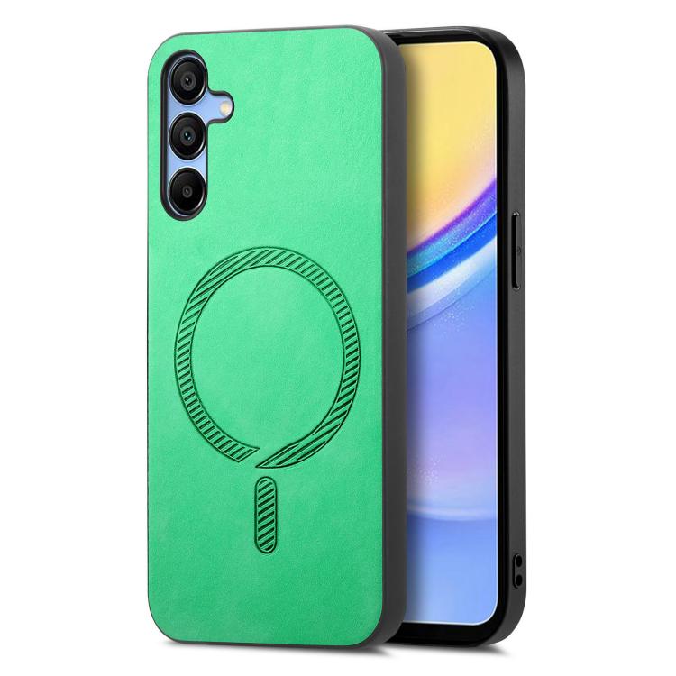 Solid Color Retro Magsafe PU Back Cover Phone Case, Compatible with Samsung Galaxy A16