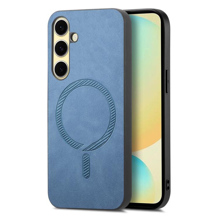 Solid Color Retro Magsafe PU Back Cover Phone Case, Compatible with Samsung Galaxy A56 5G