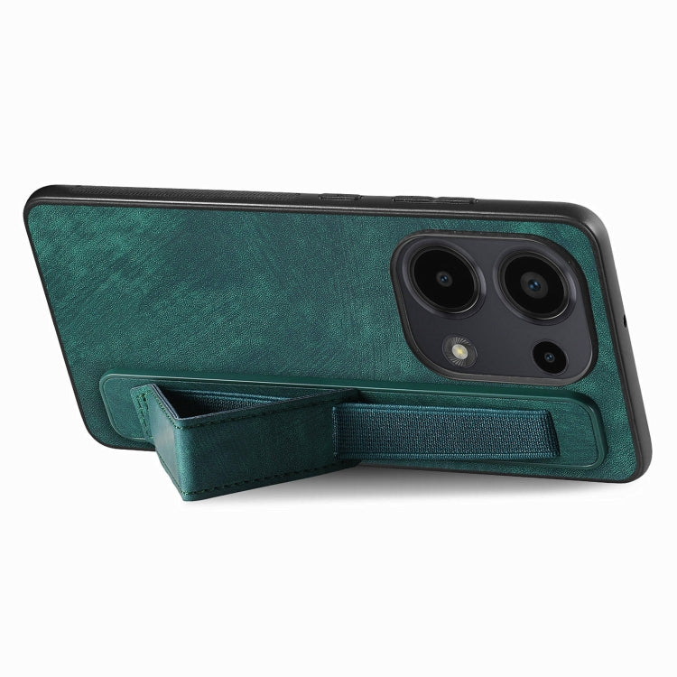 Retro Wristband Holder Leather Back Phone Case, Compatible with Xiaomi Redmi Note 13 Pro 4G