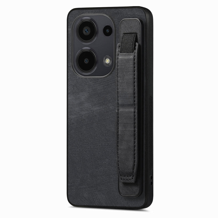 Retro Wristband Holder Leather Back Phone Case, Compatible with Xiaomi Redmi Note 13 Pro 4G