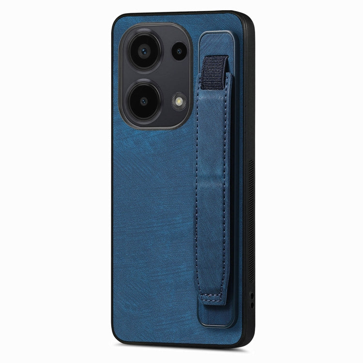 Retro Wristband Holder Leather Back Phone Case, Compatible with Xiaomi Redmi Note 13 Pro 4G