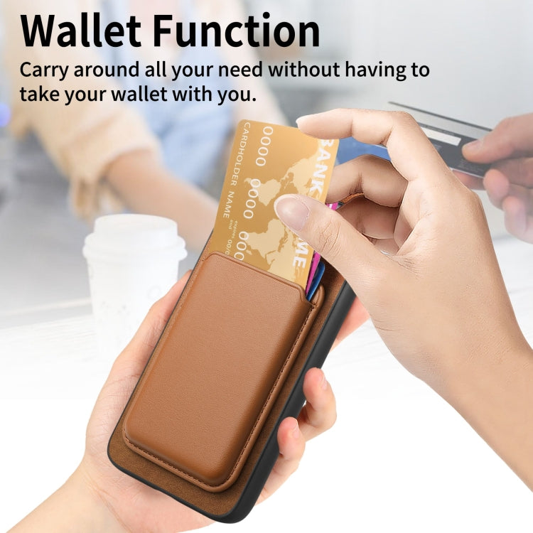 Retro Magsafe Card Bag PU Back Cover Phone Case
