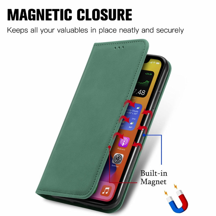 Retro Skin Feel Magnetic Leather Phone Case