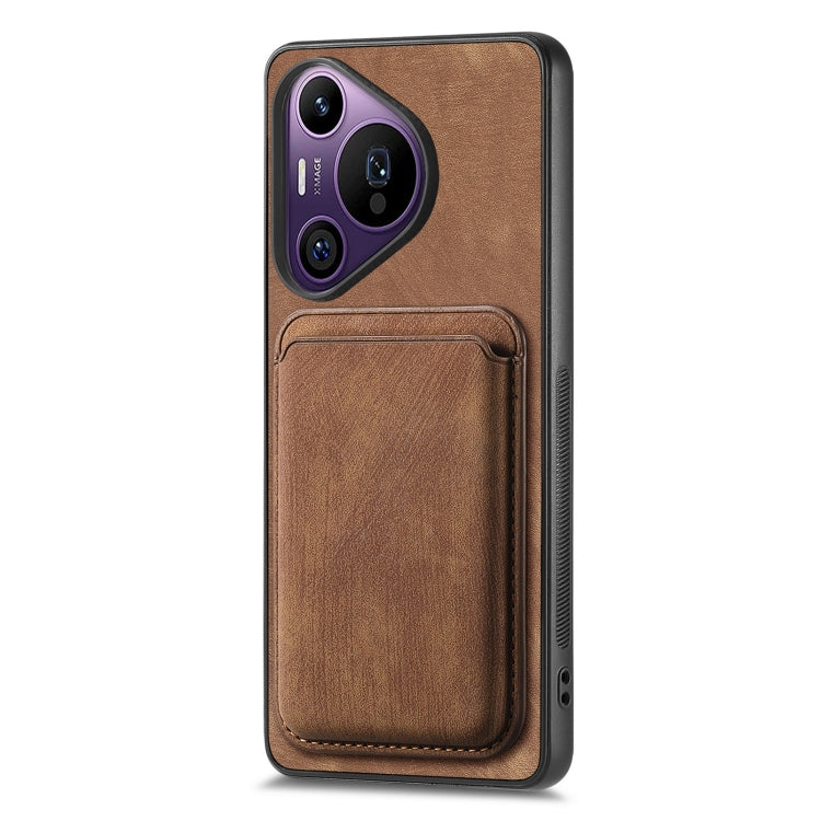 Retro Leather Card Bag Magnetic Phone Case, Compatible with Huawei Pura 70 Pro+