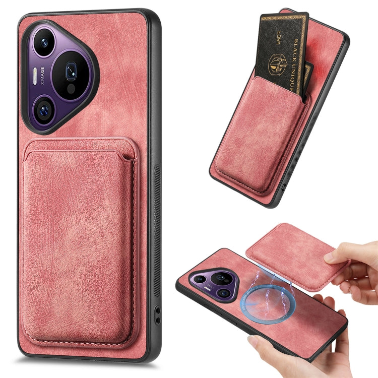 Retro Leather Card Bag Magnetic Phone Case, Compatible with Huawei Pura 70 Pro+