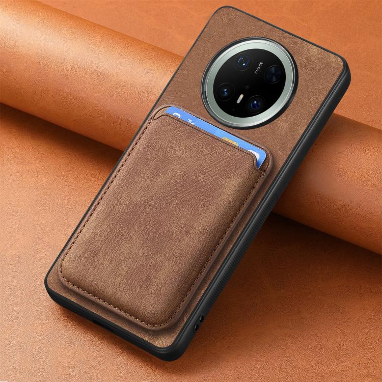 Retro Leather Card Bag Magnetic Phone Case, Compatible with Huawei Mate 70 Pro+