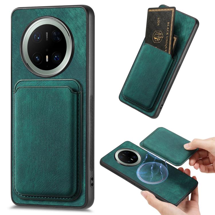 Retro Leather Card Bag Magnetic Phone Case, Compatible with Huawei Mate 70 Pro+