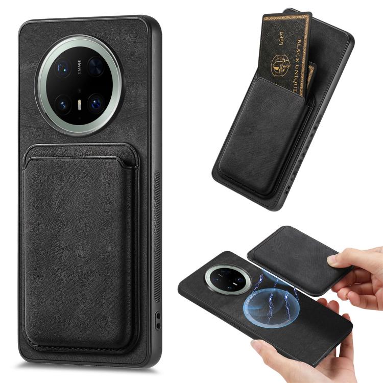 Retro Leather Card Bag Magnetic Phone Case, Compatible with Huawei Mate 70 Pro+