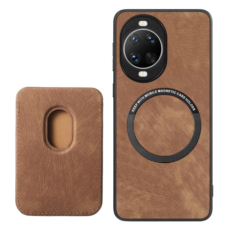 Retro Leather Card Bag Magnetic Phone Case, Compatible with Huawei nova 14