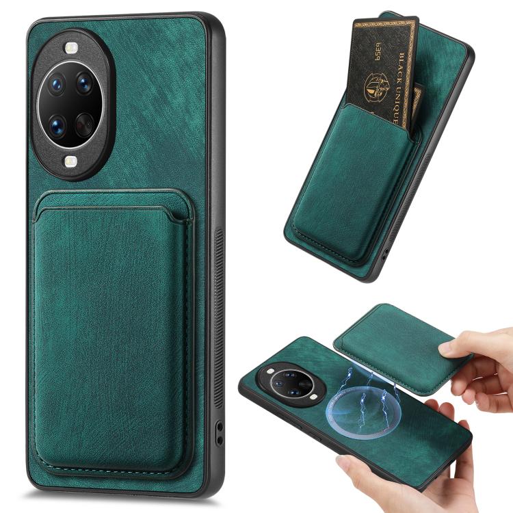 Retro Leather Card Bag Magnetic Phone Case, Compatible with Huawei nova 14