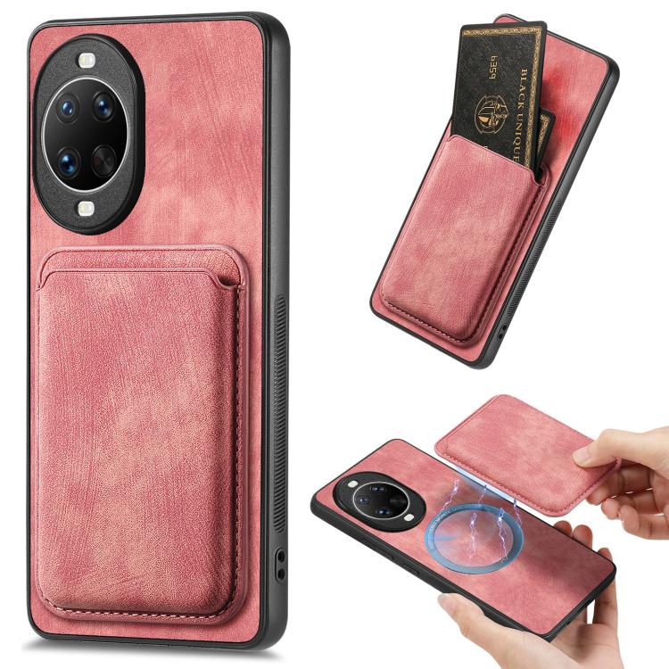 Retro Leather Card Bag Magnetic Phone Case, Compatible with Huawei nova 14