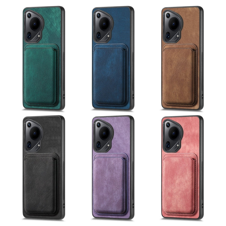 Retro Leather Card Bag Magnetic Phone Case, Compatible with Huawei Mate 70 Pro+
