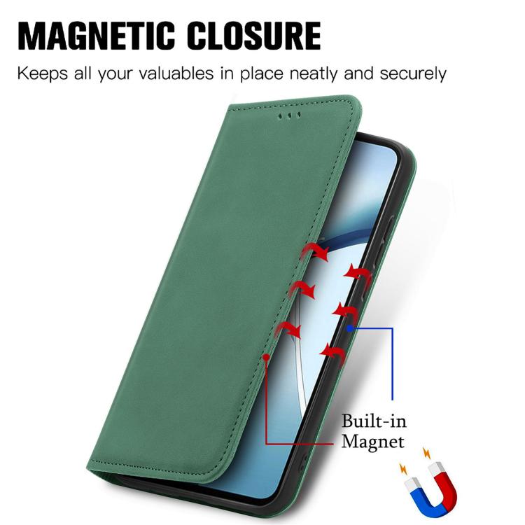 Retro Skin Feel Magnetic Flip Leather Phone Case