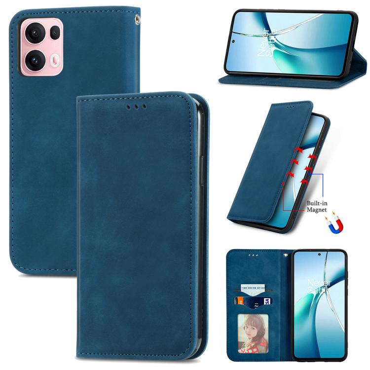Retro Skin Feel Magnetic Flip Leather Phone Case