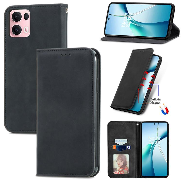 Retro Skin Feel Magnetic Flip Leather Phone Case