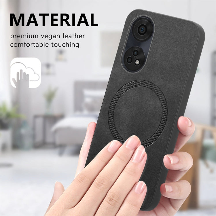 Retro Magsafe Magnetic PU Back Cover Phone Case