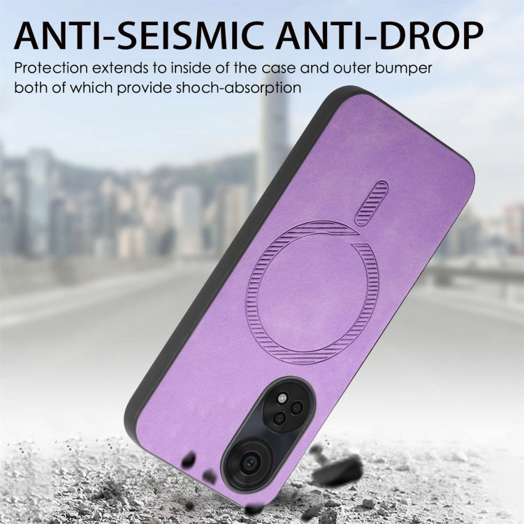 Retro Magsafe Magnetic PU Back Cover Phone Case