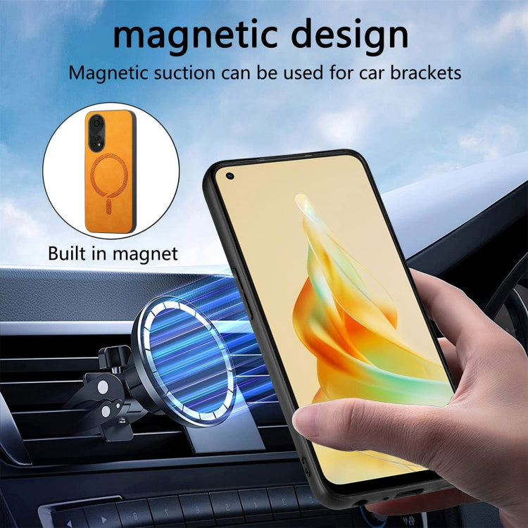 Retro Magsafe Magnetic PU Back Cover Phone Case