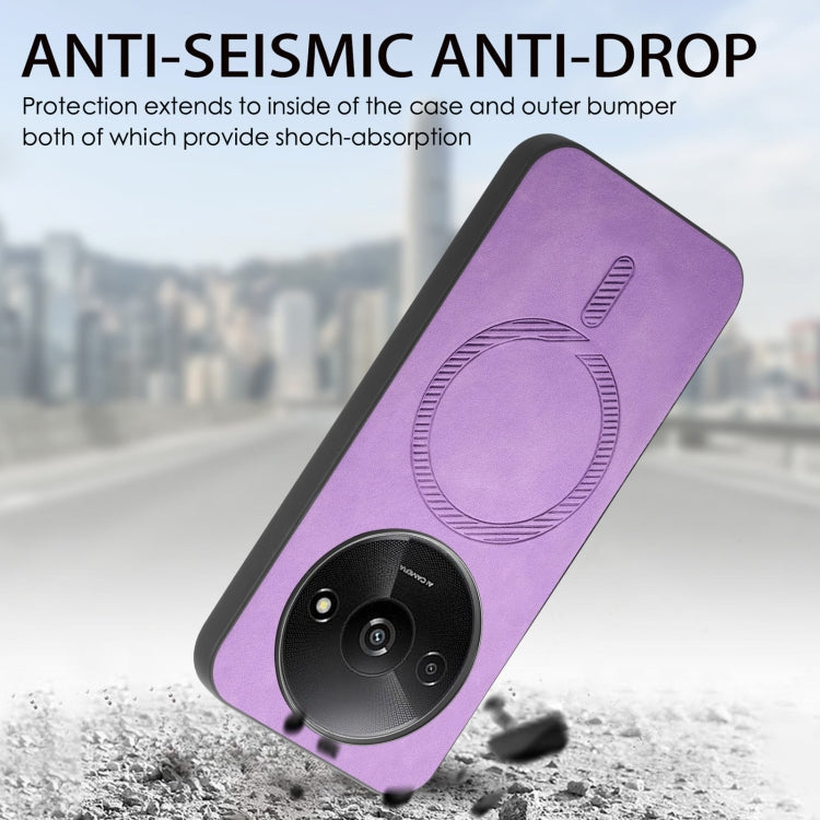 Solid Color Retro Magsafe PU Back Cover Phone Case
