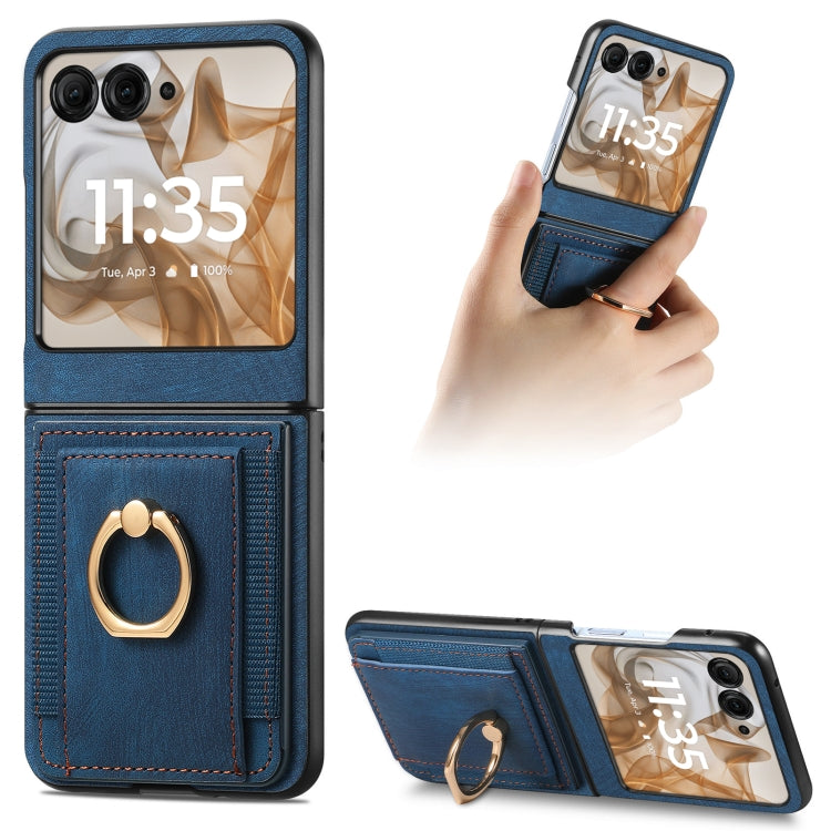 Retro Skin-feel Ring Card Bag Phone Case