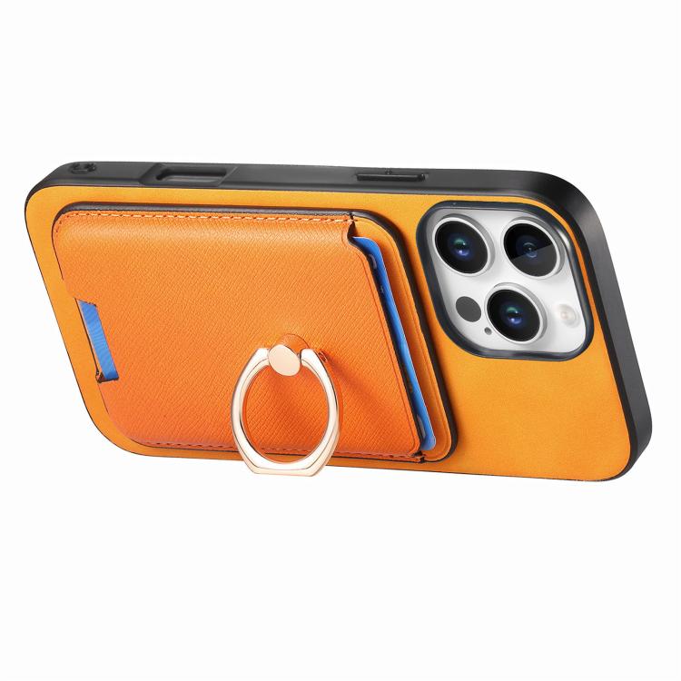 Retro Cross Leather Card Bag MagSafe Phone Case