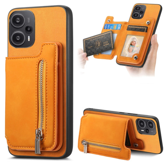 Retro MagSafe Zipper Wallet Card Bag Back Phone Case