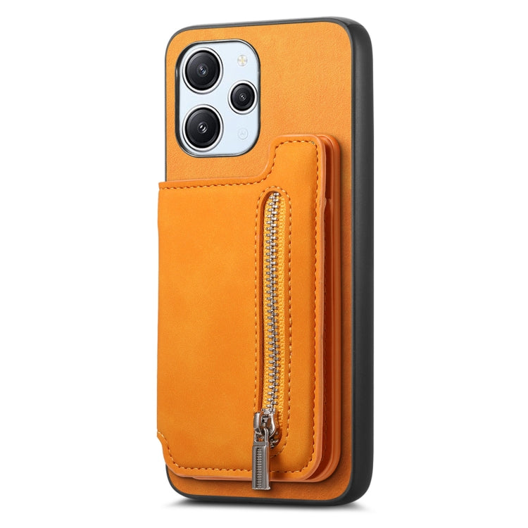 Retro MagSafe Zipper Wallet Card Bag Back Phone Case