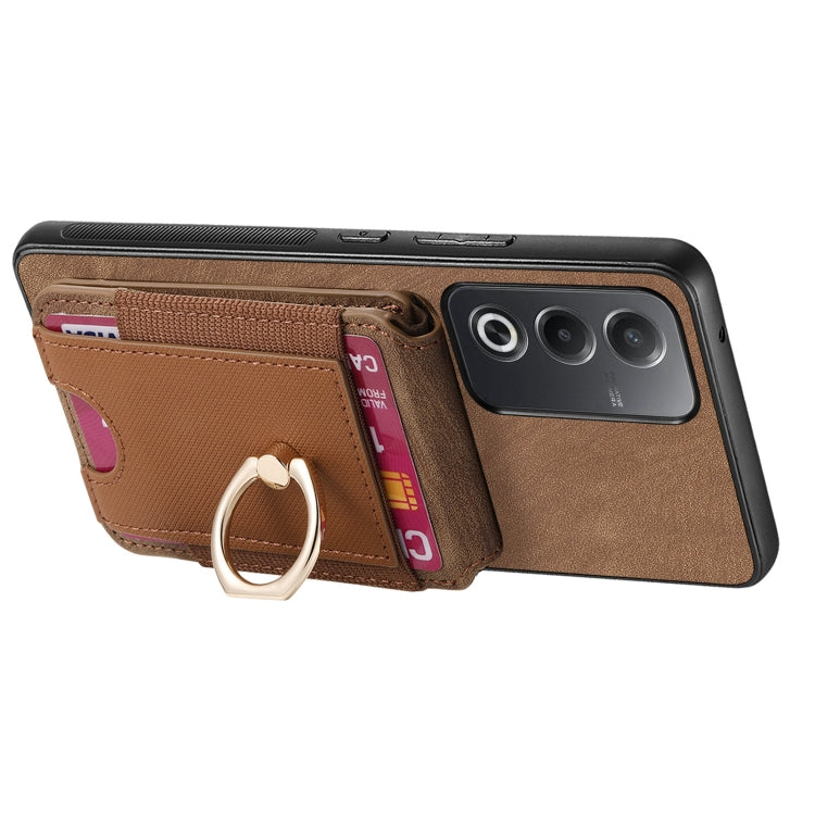 Retro Splitable Magnetic Stand Card Bag Leather Phone Case, Compatible with OPPO A38 4G / A18 4G