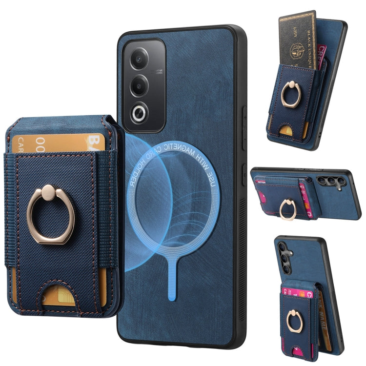 Retro Splitable Magnetic Stand Card Bag Leather Phone Case, Compatible with OPPO A38 4G / A18 4G