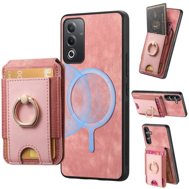 Retro Splitable Magnetic Stand Card Bag Leather Phone Case, Compatible with OPPO A38 4G / A18 4G