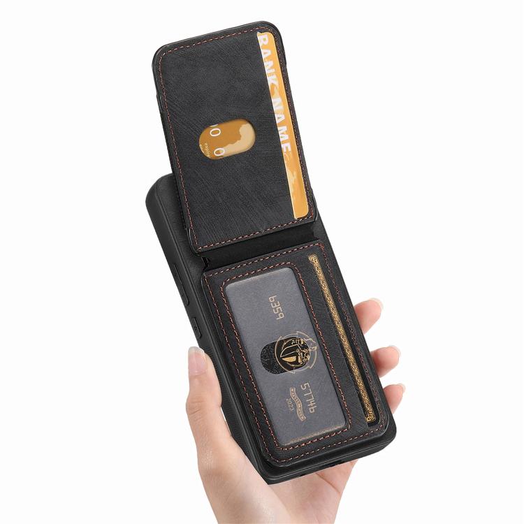 Retro Splitable Magnetic Stand Card Bag Leather Phone Case