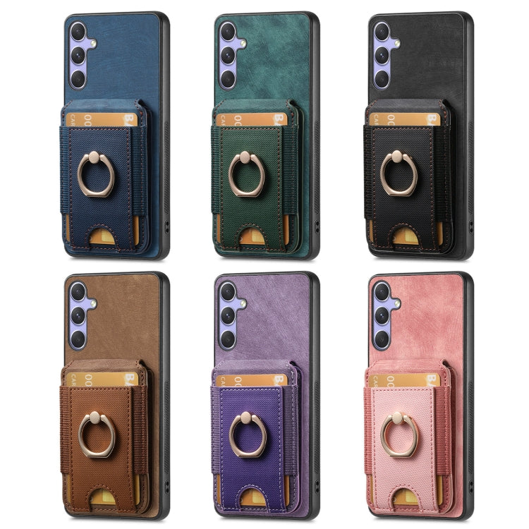 Retro Splitable Magnetic Stand Card Bag Leather Phone Case, For Samsung Galaxy S25 Edge 5G