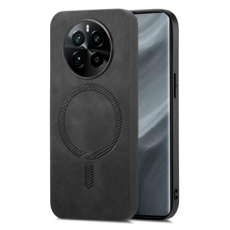 Retro MagSafe Magnetic PU Back Cover Phone Case, Compatible with Realme GT5 Pro