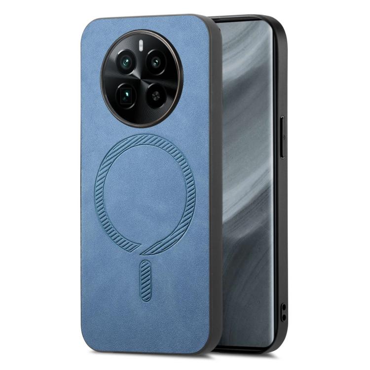 Retro MagSafe Magnetic PU Back Cover Phone Case, Compatible with Realme GT5 Pro