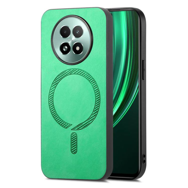 Retro MagSafe Magnetic PU Back Cover Phone Case, Compatible with Realme 13 5G