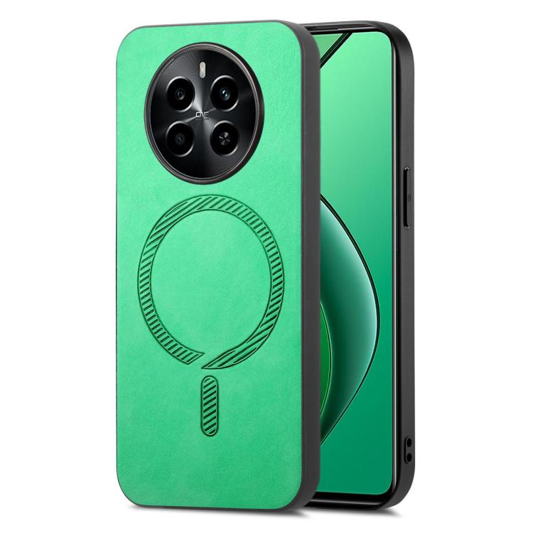 Retro MagSafe Magnetic PU Back Cover Phone Case, Compatible with Realme 13 4G