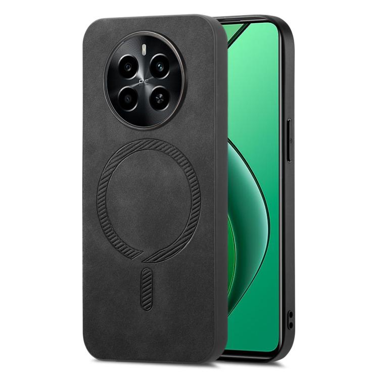 Retro MagSafe Magnetic PU Back Cover Phone Case, Compatible with Realme 13 4G