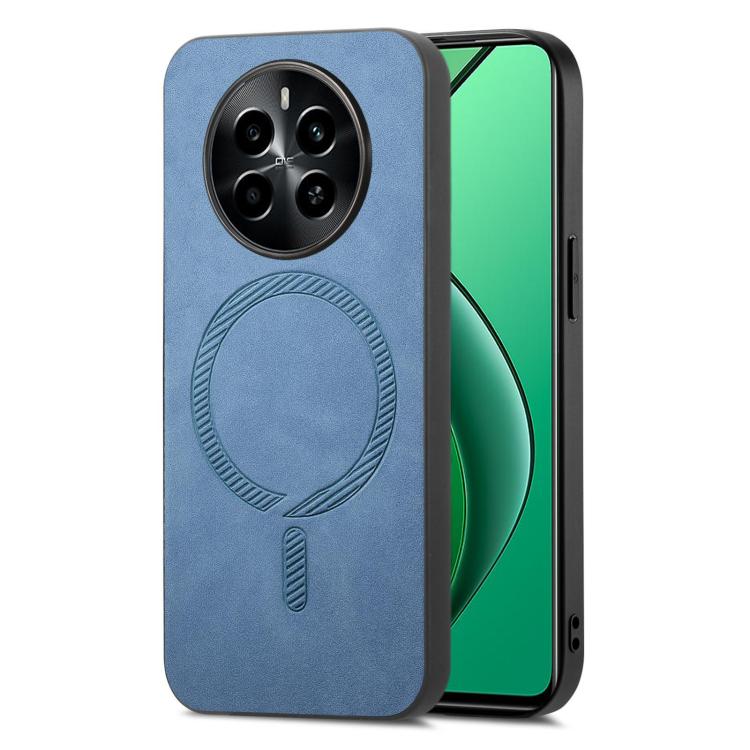 Retro MagSafe Magnetic PU Back Cover Phone Case, Compatible with Realme 13 4G