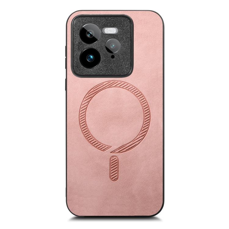 Retro MagSafe Magnetic PU Back Cover Phone Case, Compatible with Realme GT7 Pro