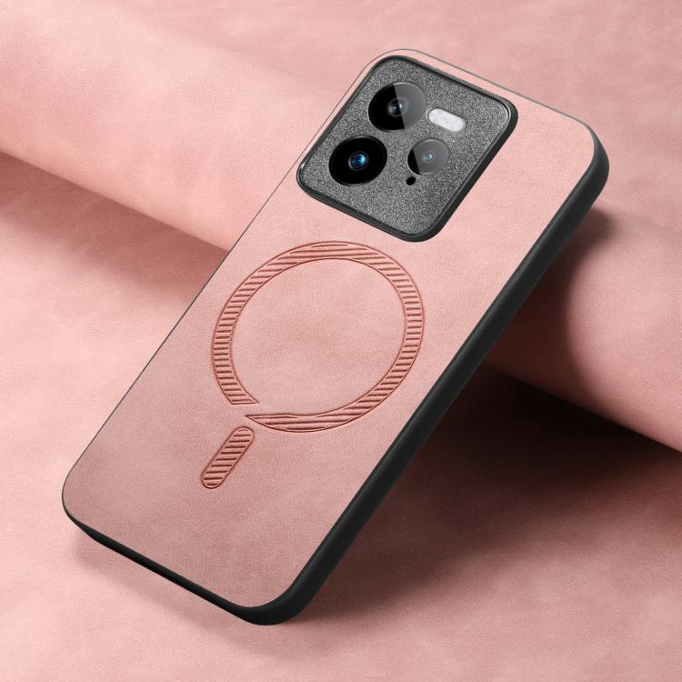 Retro MagSafe Magnetic PU Back Cover Phone Case, Compatible with Realme GT7 Pro